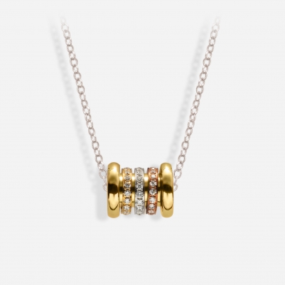 Or Trois Pendant with 18k White Gold Chain
