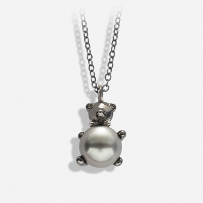 Tummy Bear in 18k Black Gold