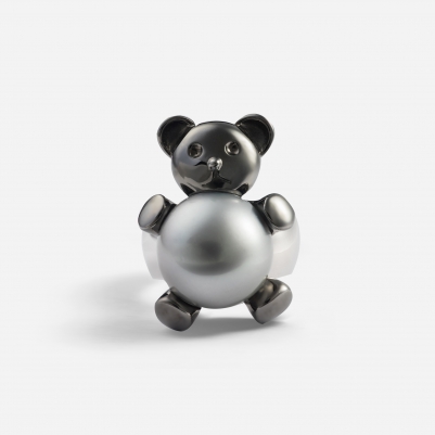 Tummy Bear in 18k Black Gold